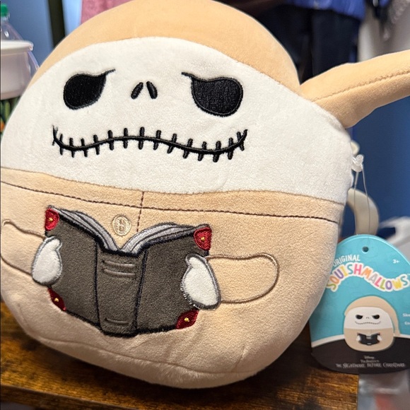 Squishmallows Other - Squishmallows Tan and White Jack SKELLINGTON with a book! 8”